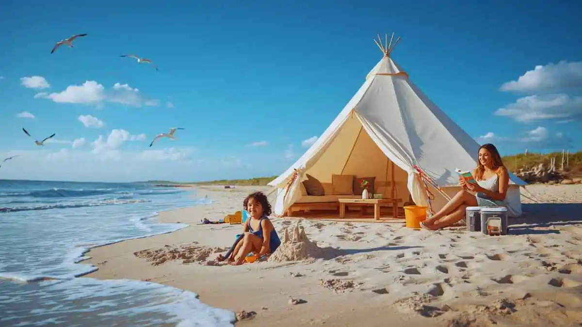Beach Camping or Glamping