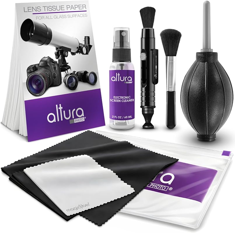 Altura Photo DSLR Camera Cleaning Kit with Spray, Brush, Blower & Micr