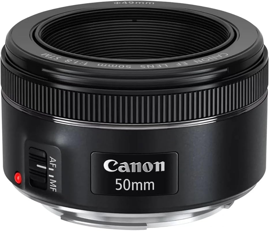 Canon EF 50mm f/1.8 STM Black Lens for Canon DSLRs