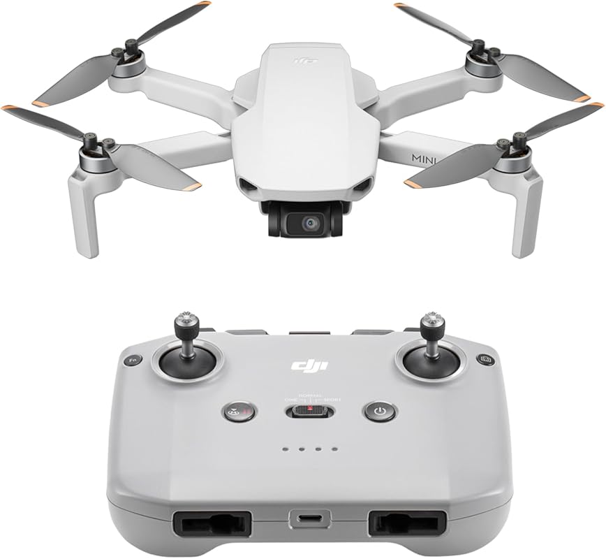 DJI Mini 4K Drone: 4K UHD Camera, 3-Axis Gimbal, 10km Range & Wind Res
