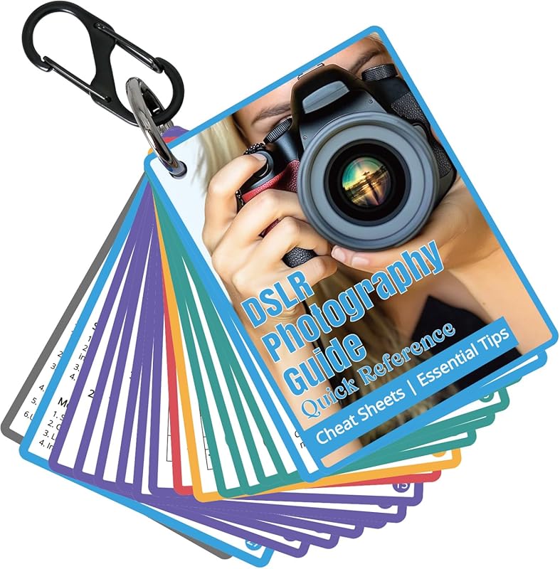 OCQOTAT DSLR Photography Cheat Sheet – Quick Reference Cards for Canon