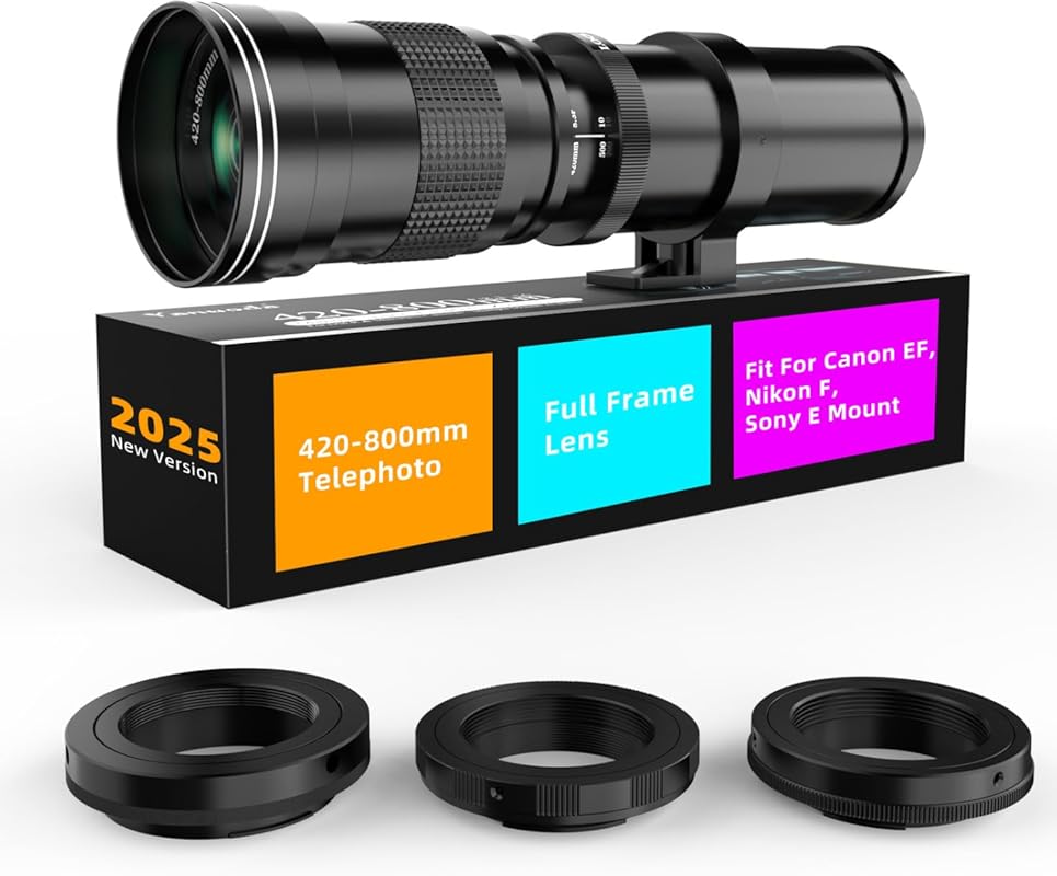420-800mm F/8.3 Super Telephoto Zoom Lens for Canon, Nikon, Sony Camer