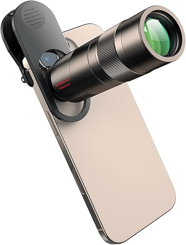 400mm HD Telephoto Lens for iPhone & Android with FMC Coating & Case